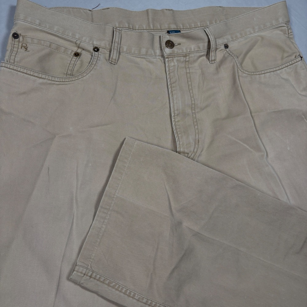 Polo‎ Ralph Lauren Pants Mens 40 Khaki Tan 650 Straight Fit Cotton Twill Chino